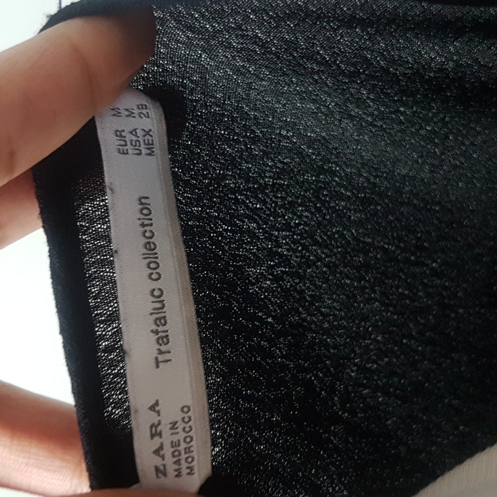 NEW Zara Trafaluc Collection Black Crop Top - Picture 4 of 9